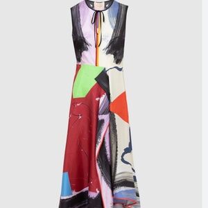 Roksanda Abstract Print Silk Dress